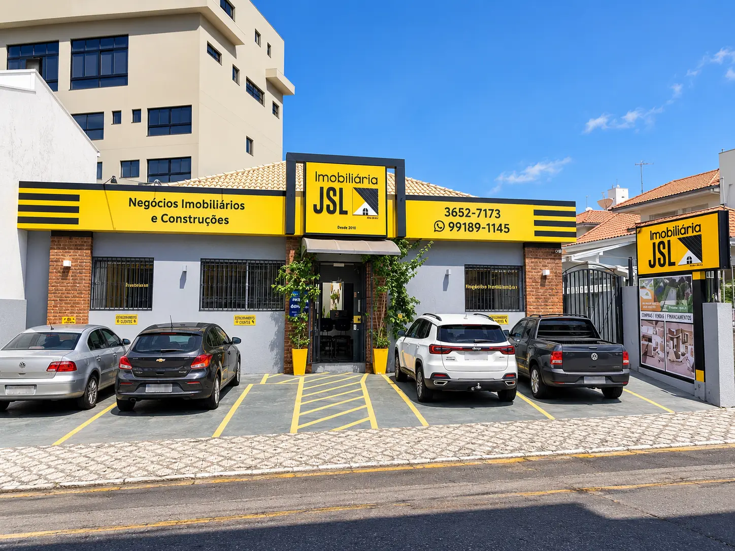 Fachada Imobiliária JSL — projeto PRO 13