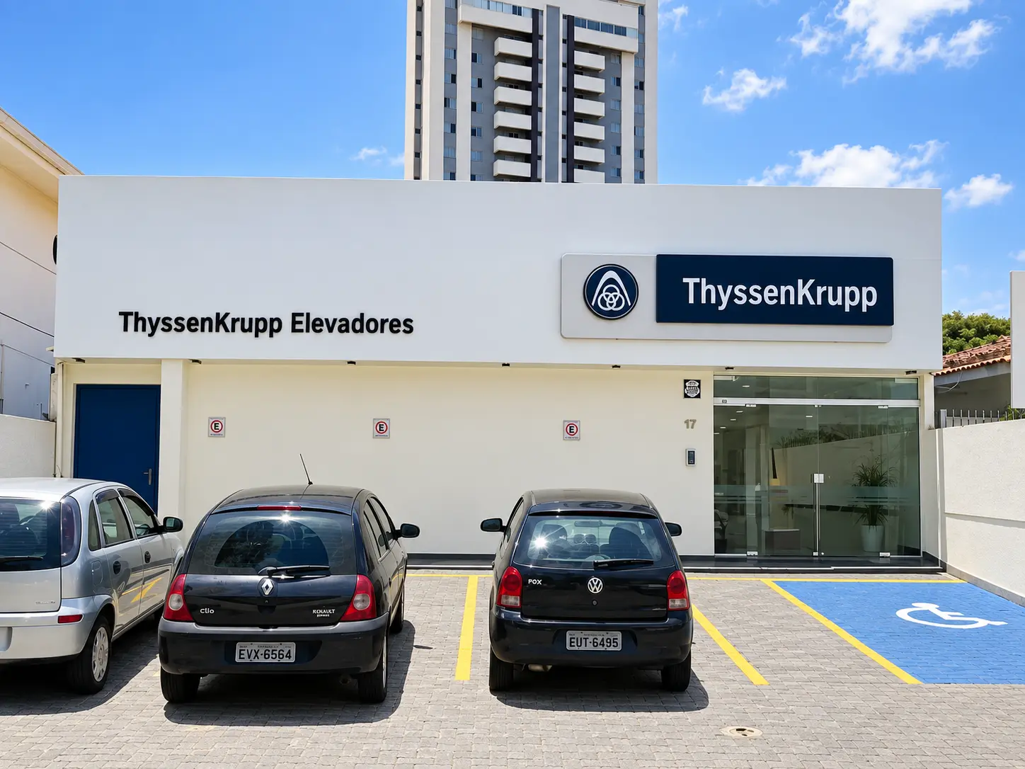 Fachada ThyssenKrupp Elevadores — projeto PRO 13