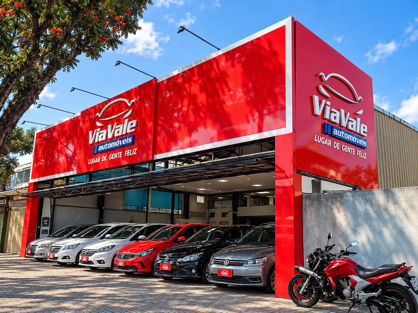Fachada Via Vale Automóveis — projeto PRO 13